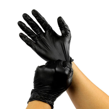 Soft Nitrile Gloves - Black - 100pcs Pack - Felxible Material - CarGuys Pakistan