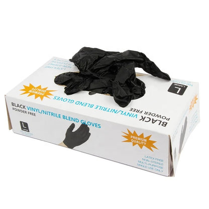 Soft Nitrile Gloves - Black - 100pcs Pack - Felxible Material - CarGuys Pakistan