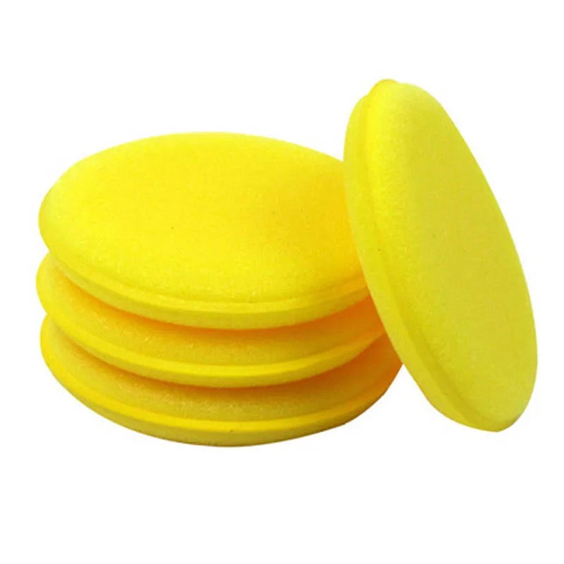 Bundle of 3pcs Applicator Foam Pad - 4inch - Yellow Color - Premium Quality - CarGuys Pakistan