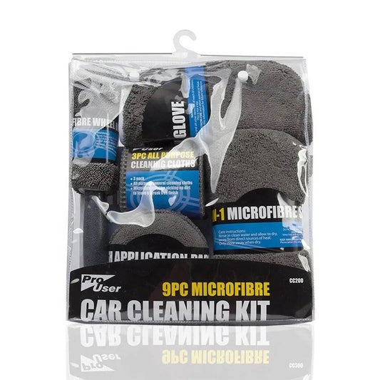 9 Pcs Microfiber Cleaning Kit - Premium Quality - - CarGuys Pakistan