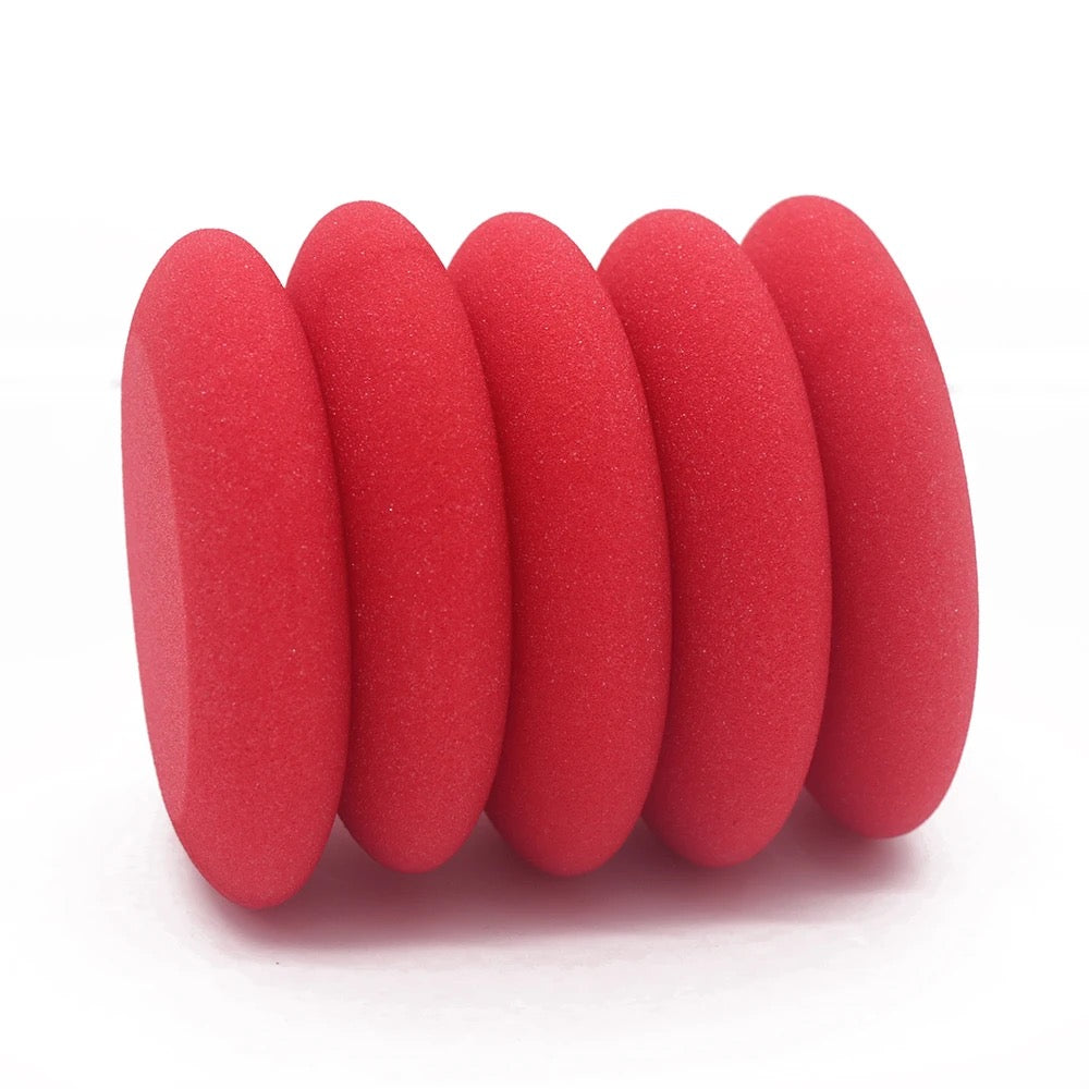 High Density Applicator Foam Pad - UFO Shape - Waxing and Polishing - Red n Black - CarGuys Pakistan